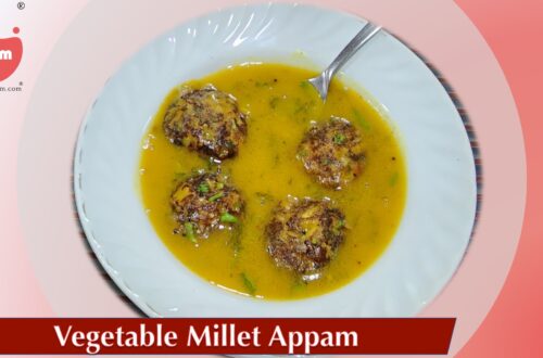 Vegetable Millet Appam Recipe